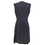 Chanel Sleeveless Denim Dress Indigo E97 #42