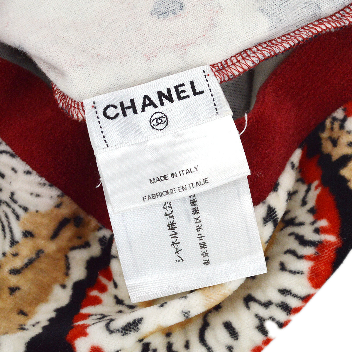 Chanel Short Sleeve Tops Red Black 09P