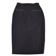 Chanel Long Skirt Black 95A #38