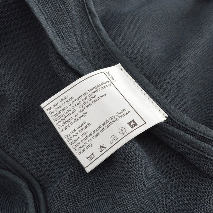 Chanel Single Breasted Jacket Gray 98C #44