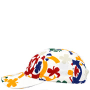 Chanel White Cap Hat Clover Small Good #M