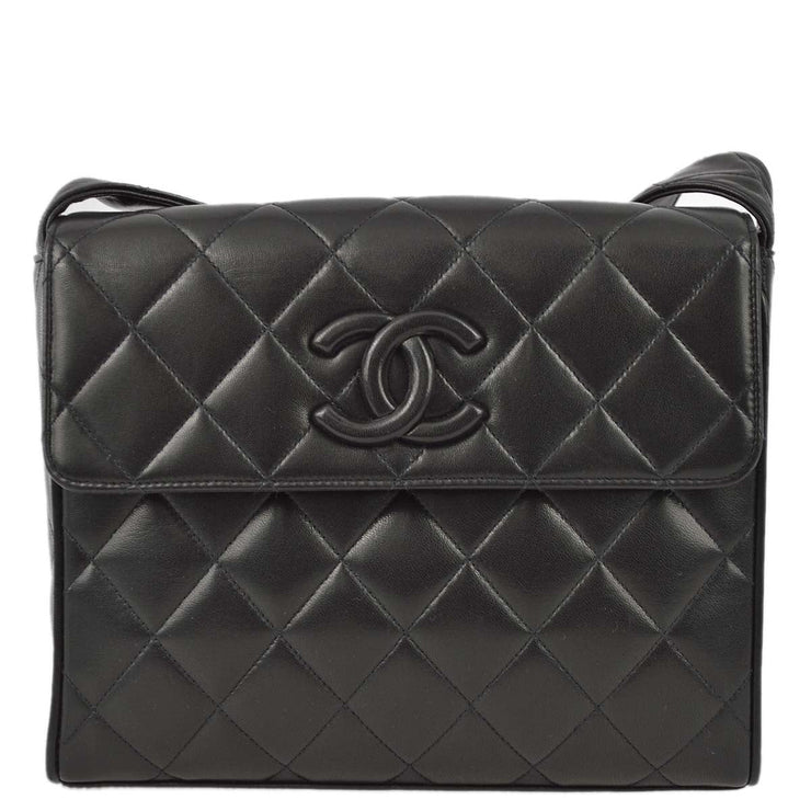 Chanel Black Lambskin Straight Flap Shoulder Bag – AMORE Vintage Tokyo