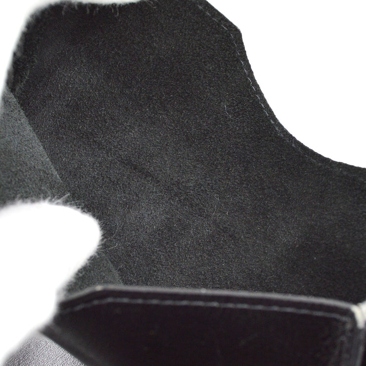 Hermes Black Box Calf Onimaitou Shoulder Bag Pochette