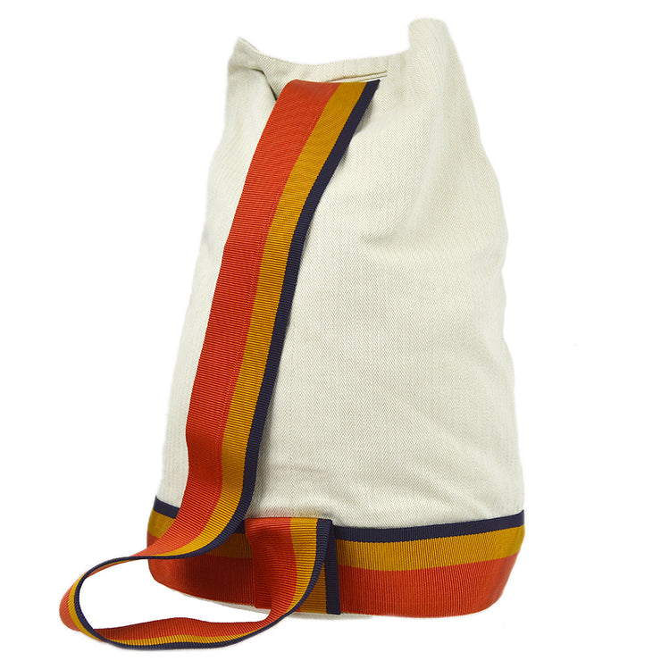 Hermes Natural Toile Chevrons Cavalier Shoulder Bag