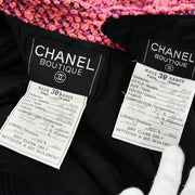 Chanel Fall 1994 CC-buttons bouclé skirt suit #38