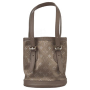 Louis Vuitton 2001 Beige Monogram Satin Little Bucket Handbag M92145