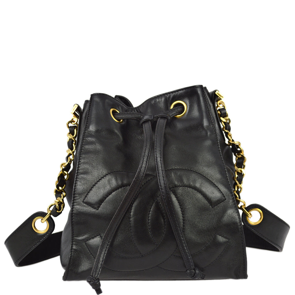 Vintage chanel hotsell drawstring bucket bag