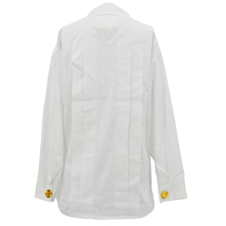 Chanel Shirt Blouse White #36
