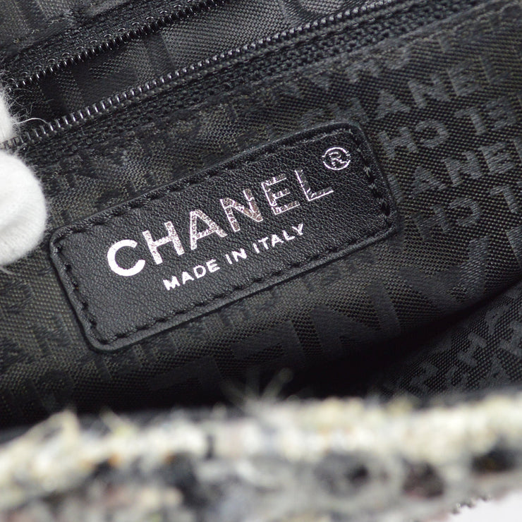 Chanel 2006-2008 Tweed Camellia Messenger Bag