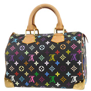 Louis Vuitton 2003 Black Monogram Multicolor Speedy 30 Handbag M92642