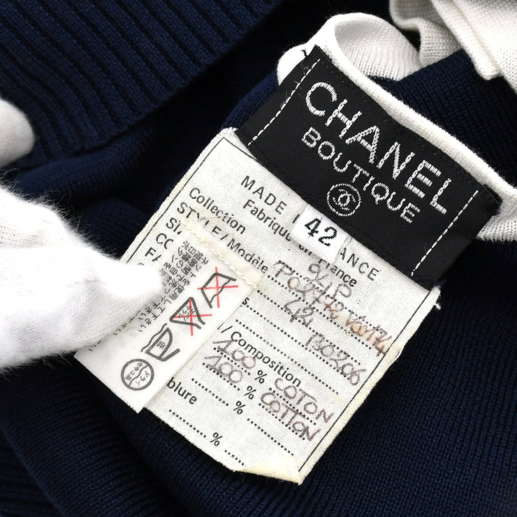 Chanel Cardigan Navy 94P #42