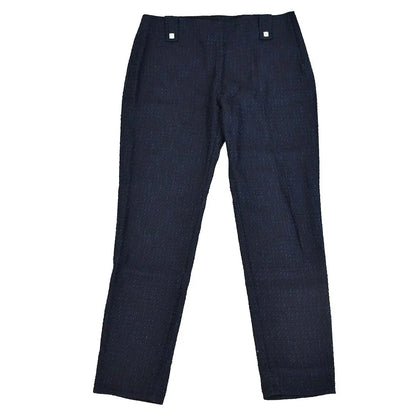 Chanel Boucle Pants Black Navy 01P #48