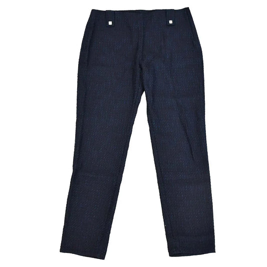 Chanel Boucle Pants Black Navy 01P #48