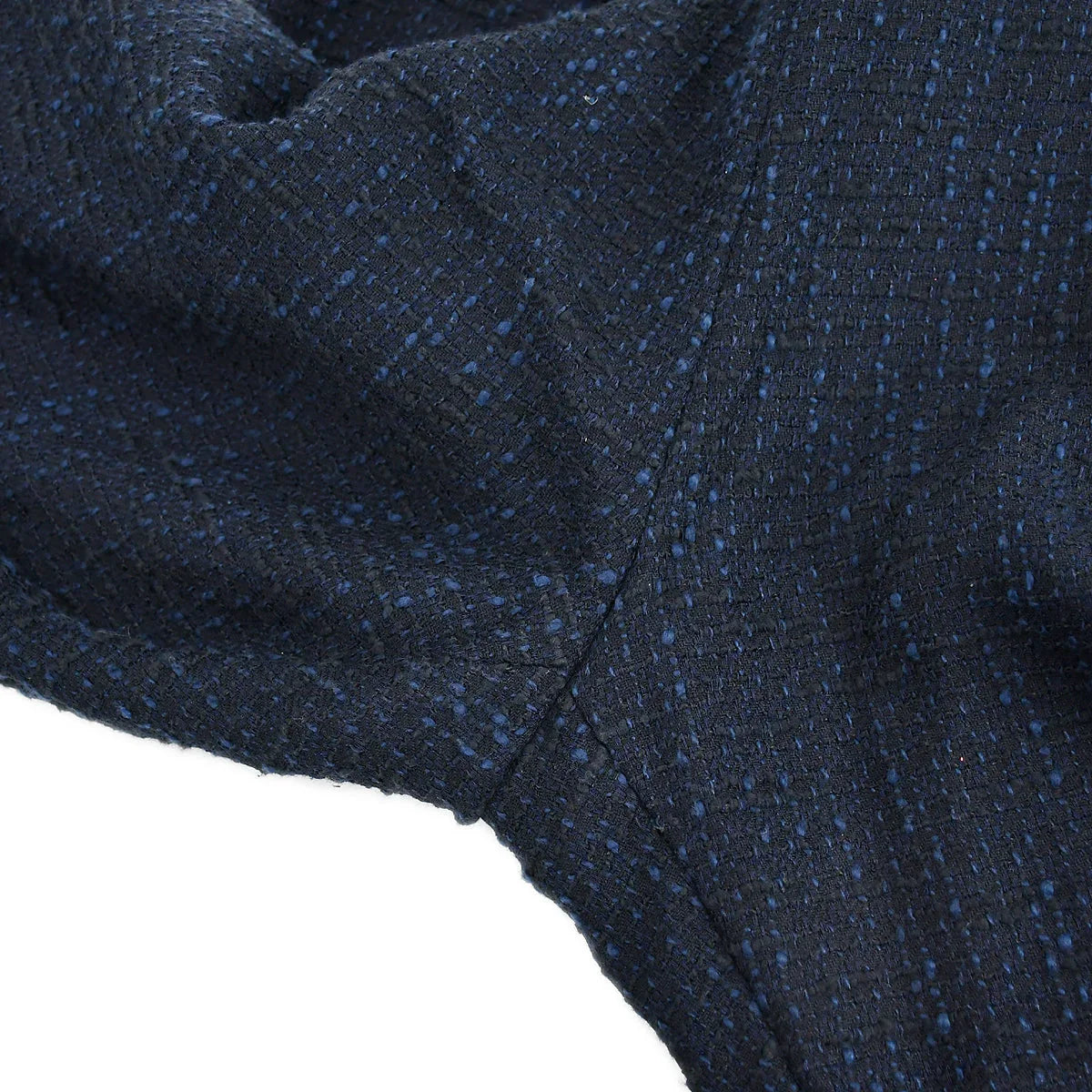 Chanel Boucle Pants Black Navy 01P #48