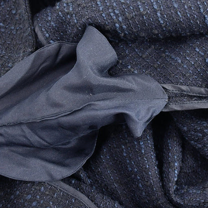 Chanel Boucle Pants Black Navy 01P #48
