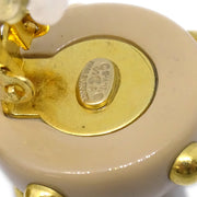 Chanel Studs Button Earrings Beige Clip-On 00A