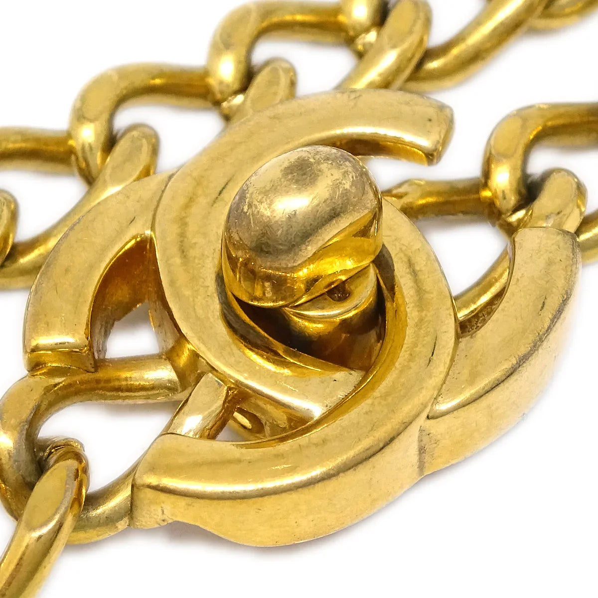 Chanel Turnlock Chain Bracelet Gold 96P