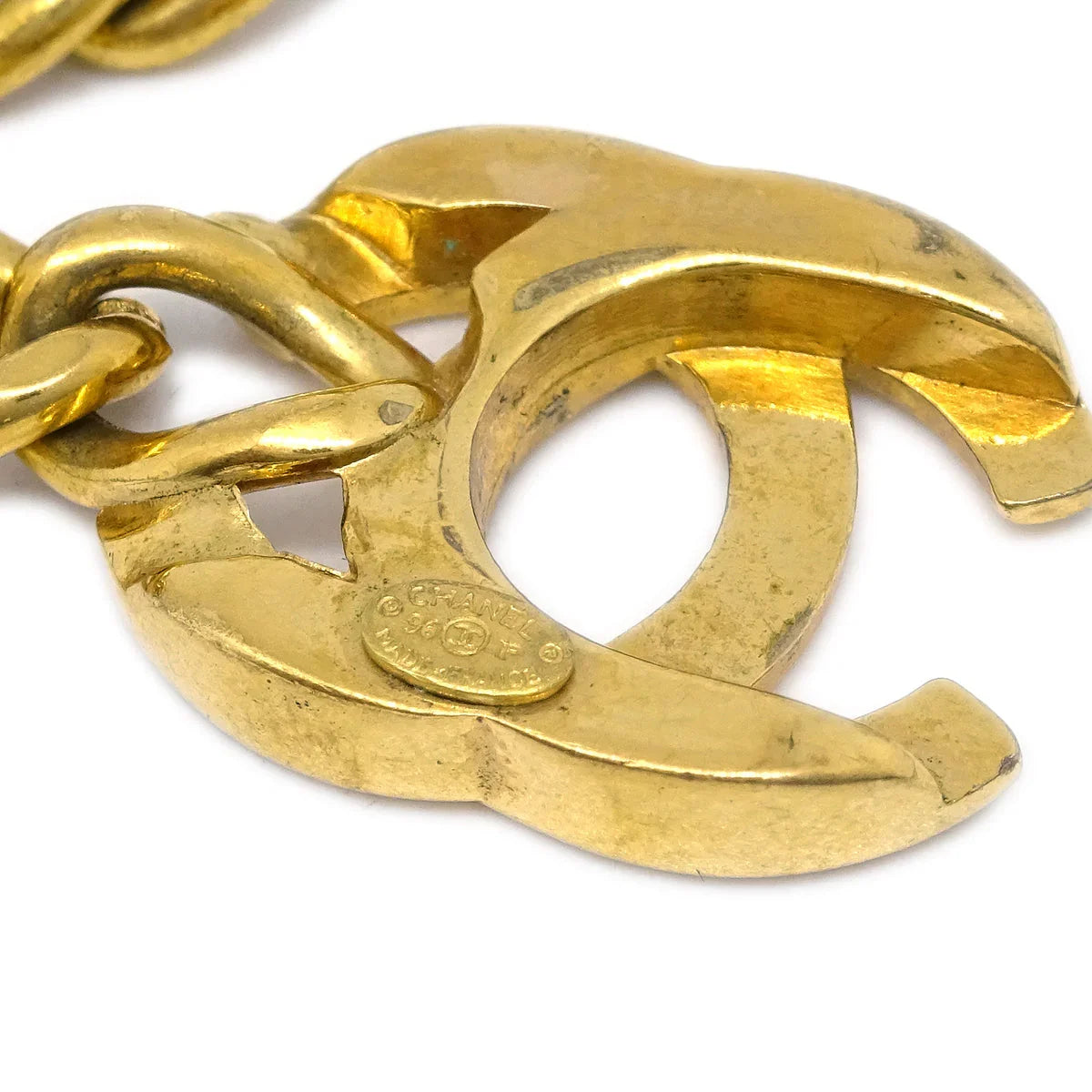 Chanel Turnlock Chain Bracelet Gold 96P