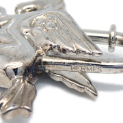 Hermes Le Cheval Pegasus 1993 Cadena Lock Bag Charm Silver Small Good