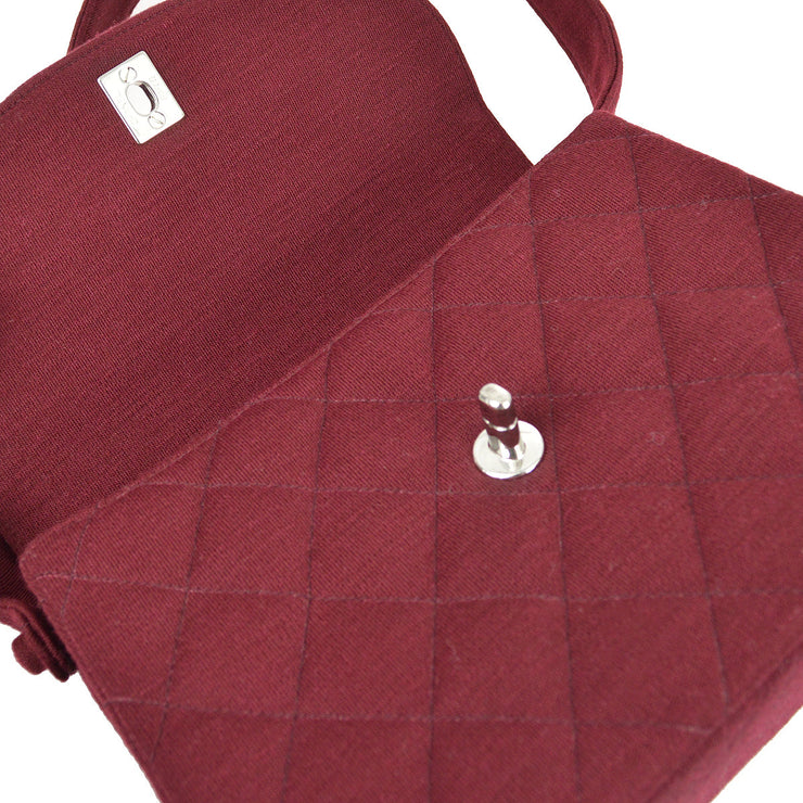 Chanel Red Cotton Handbag