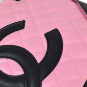 Chanel Pink Calfskin Cambon Ligne Tote Handbag