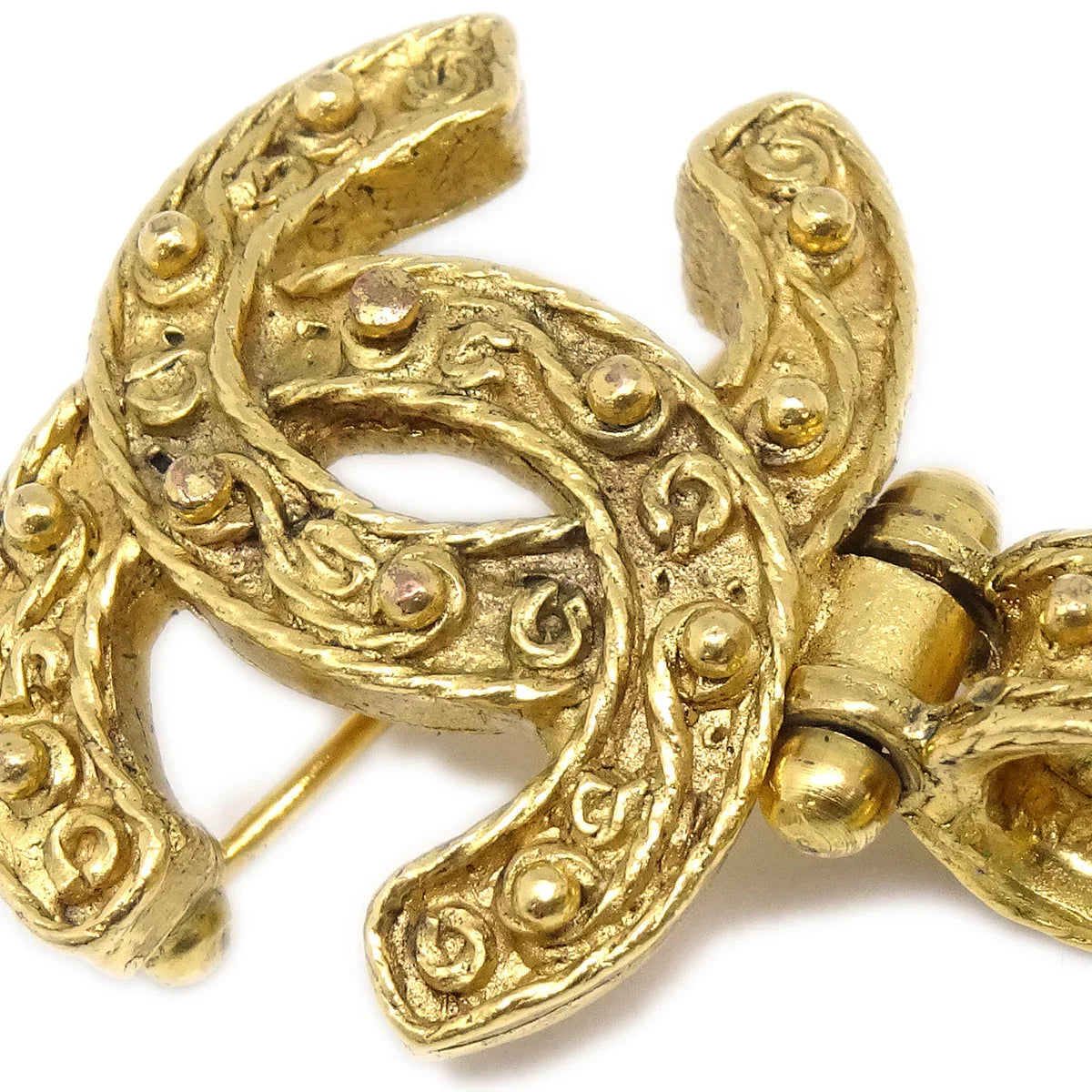 Chanel Gripoix Brooch Pin Gold 94A