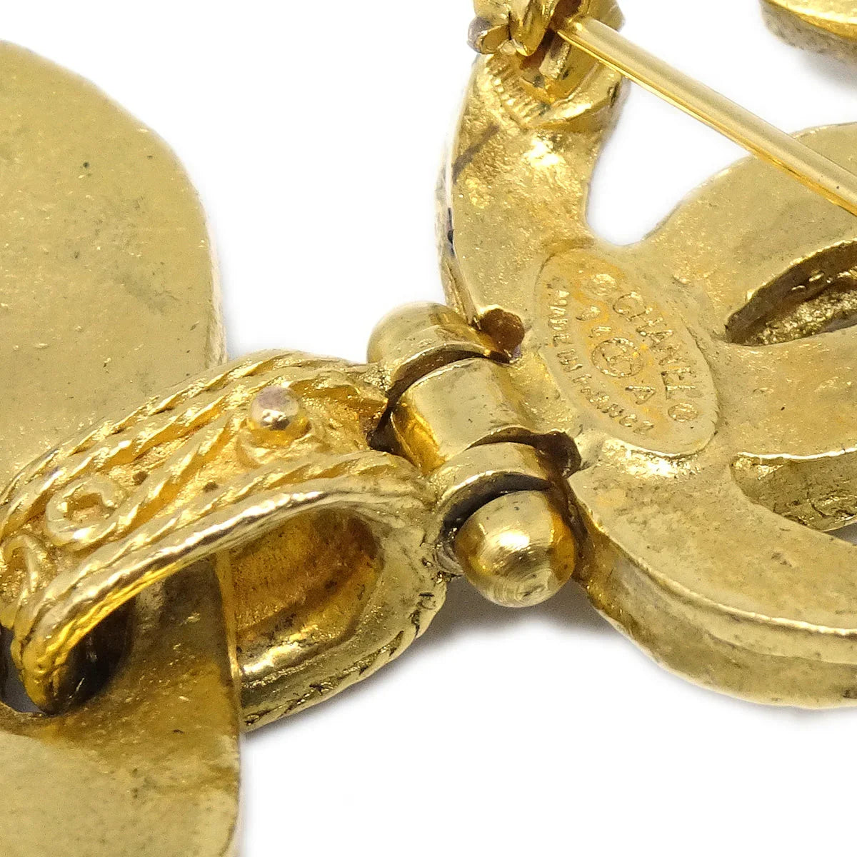 Chanel Gripoix Brooch Pin Gold 94A