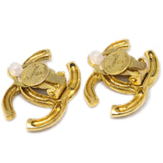 Chanel CC Earrings Clip-On Gold