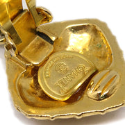Chanel Mademoiselle Dangle Earrings Clip-On Gold
