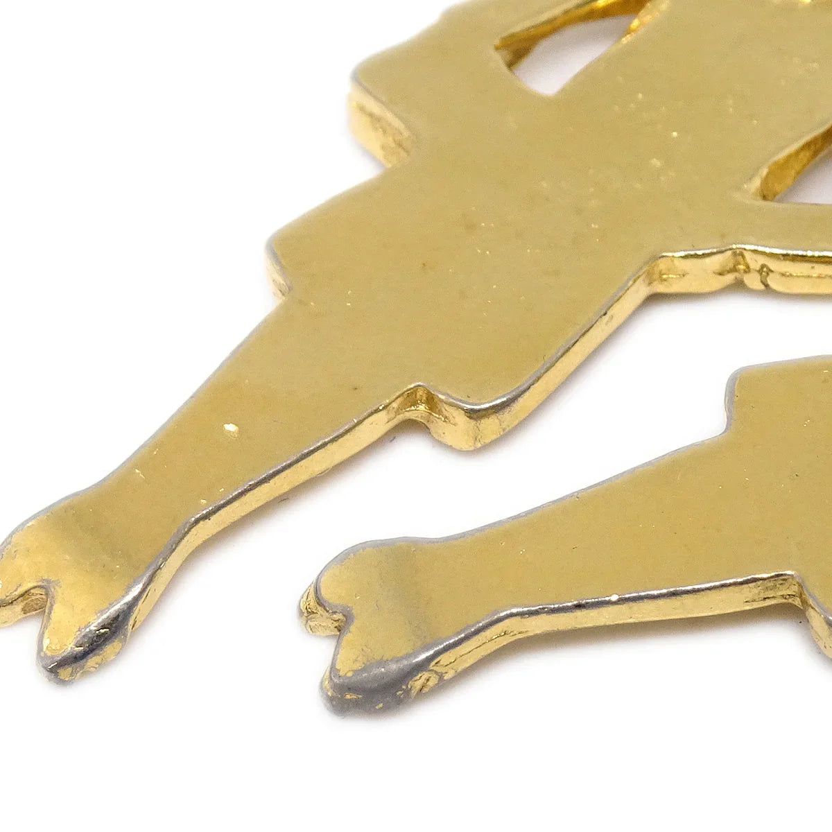 Chanel Mademoiselle Dangle Earrings Clip-On Gold