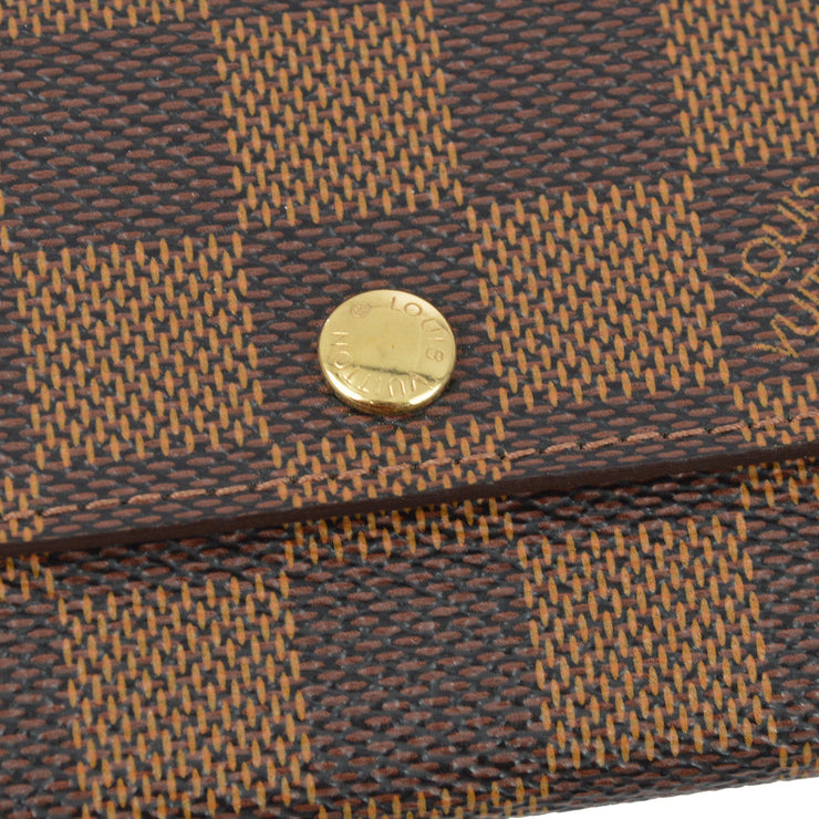 Louis Vuitton 2005 Damier Porte Monnaie Plat Coin Case Wallet N61930