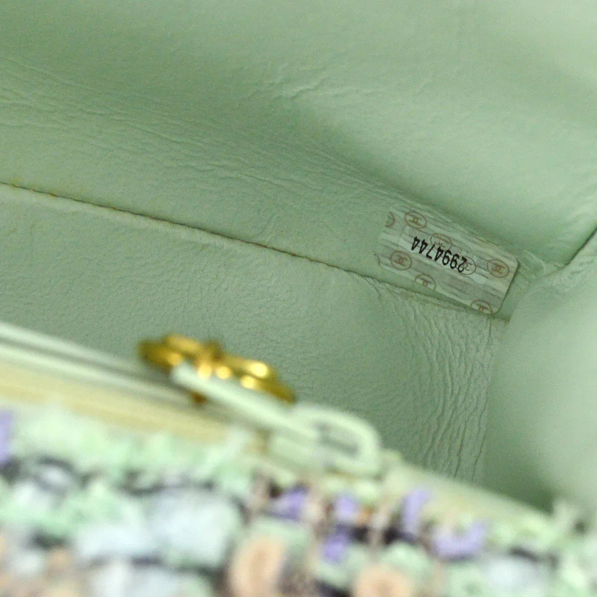Chanel * 1991-1994 Light Blue Tweed Classic Flap Handbag Set