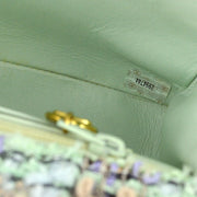 Chanel * Light Blue Tweed Classic Flap Handbag Set