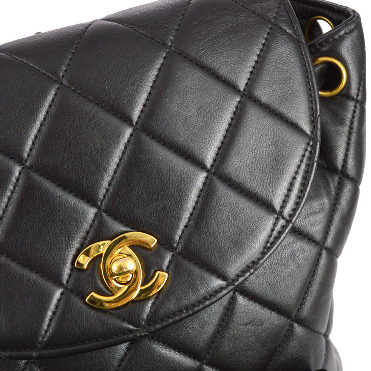 Chanel Black Lambskin Large Duma Backpack