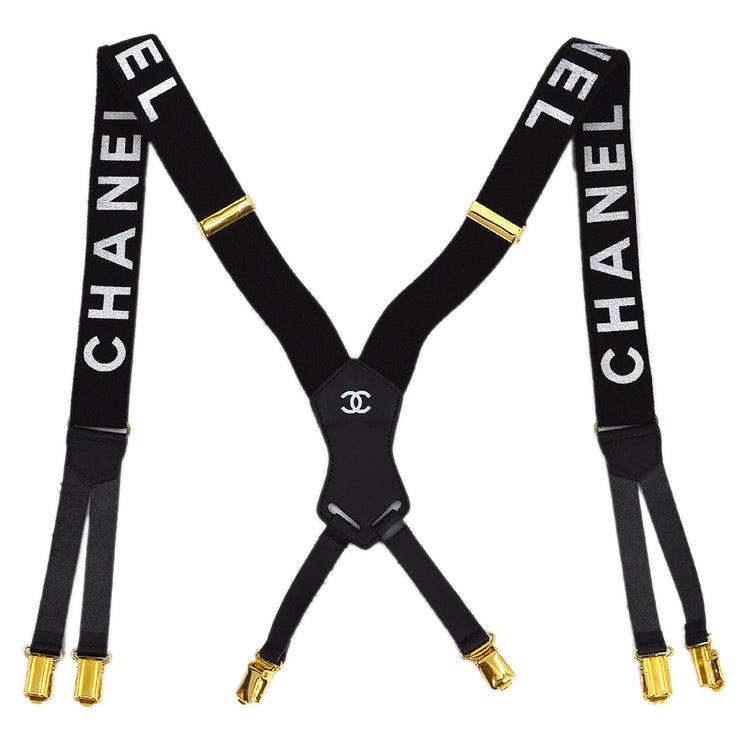 Chanel Black Suspenders Small Good