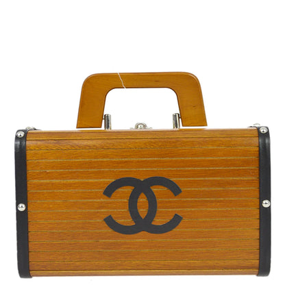 Chanel 1994-1996 Brown Wooden Vanity Handbag Box
