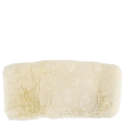 Chanel Fur Shawl Muffler Stole White