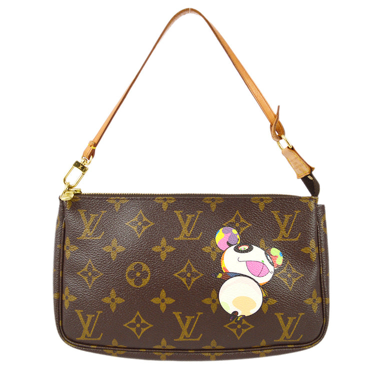 Louis Vuitton 2004 Monogram Panda Pochette Accessoires Handbag M51981