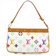 Louis Vuitton 2004 White Multicolor Pochette Accessoires Handbag M92649