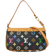 Louis Vuitton 2004 Black Multicolor Pochette Accessoires M92648