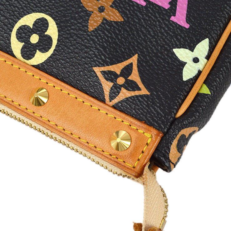 Louis Vuitton 2004 Black Multicolor Pochette Accessoires M92648