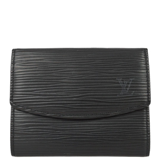 Louis Vuitton 1998 Black Epi Porte Monnaie Simple Coin Purse Wallet M63412