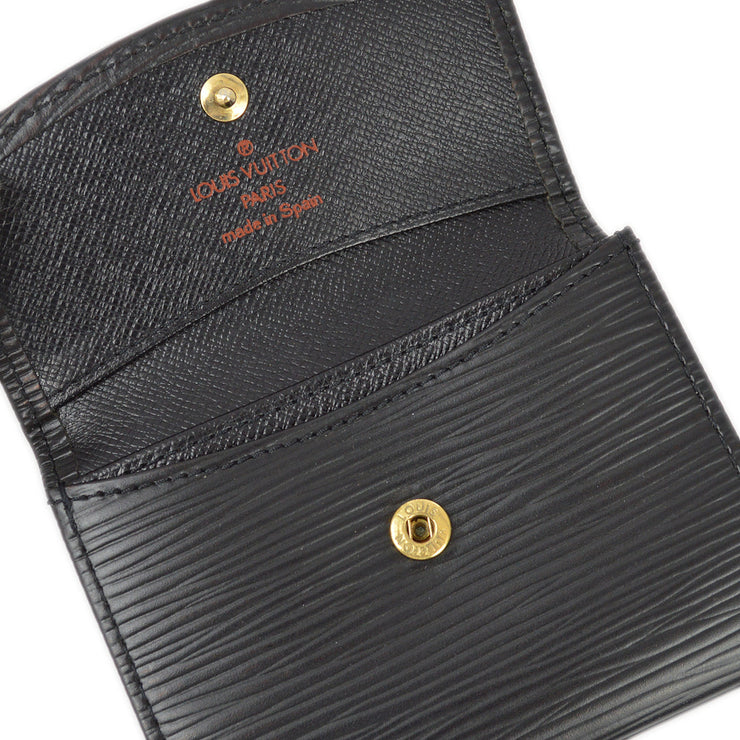 Louis Vuitton 1998 Black Epi Porte Monnaie Simple Coin Purse Wallet M63412