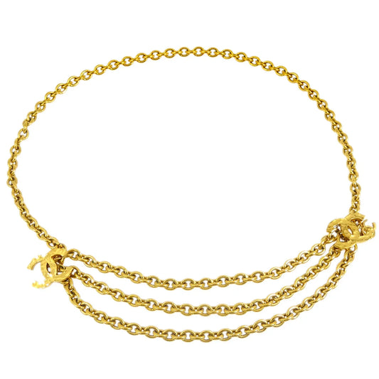 Chanel CC Gold Chain Belt Small Good