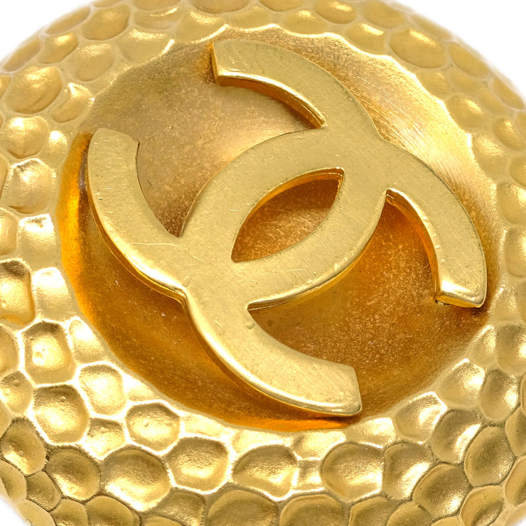 Chanel Button Earrings Clip-On Gold 29