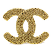 Chanel CC Quilted Brooch Pin Gold 1262/29