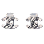 Chanel CC Earrings Clip-On Silver 99A