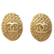 Chanel Oval Earrings Clip-On Gold 2904/29