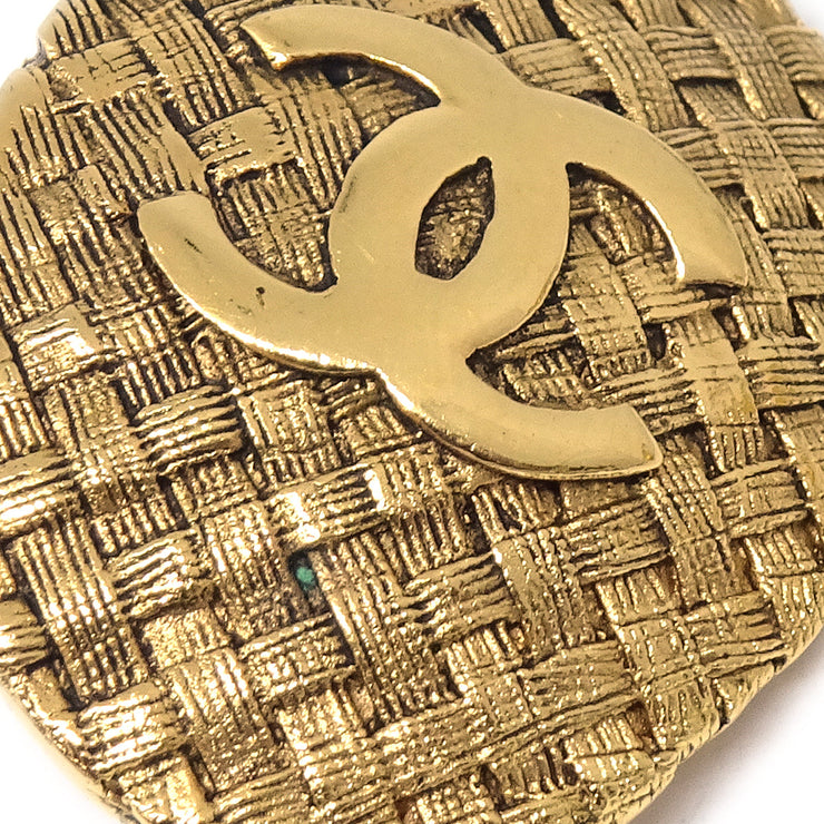 Chanel Oval Earrings Clip-On Gold 2904/29