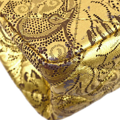 Chanel 2008 A Paris-Moscow Runway Metallic Gold Leather 2.55 Reissue Double Flap Bag